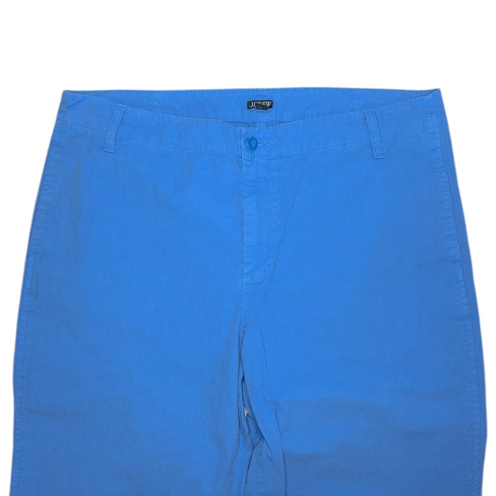 J Crew Pants Women's Size 32‎ Blue Sailor Heritage Chino Straight Leg Mid Rise